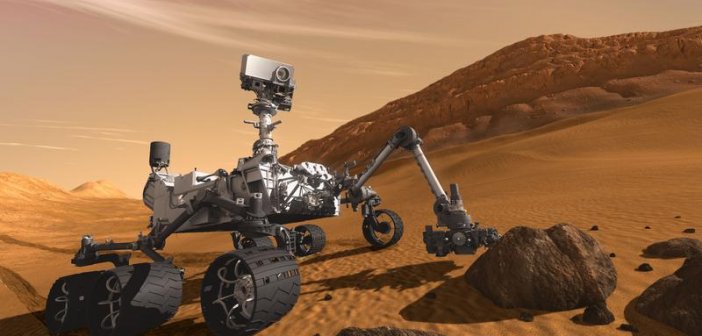 หุ่นยนต์สำรวจ Curiosity ถ่ายภาพโลกและดวงจันทร์เหนือขอบฟ้าบนดาวอังคาร