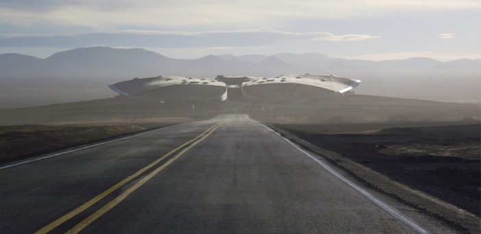 ฐานปล่อย Spaceport America ที่มาของภาพ : www.virgingalactic.com/spaceport-america/spaceport