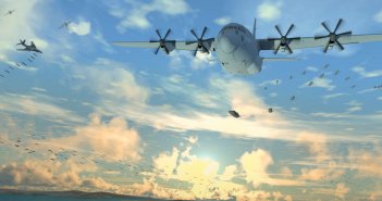 DARPA เตรียมทดสอบฝูงโดรนโจมตี Gremlins ในปี 2019 DARPA's Semi-Disposable Gremlin