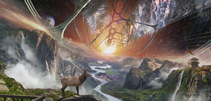 เจฟฟ์ เบซอสเสนอแนวคิดเมืองอวกาศประชากร 1 ล้านคน blue-origin-jeff-bezos-vision-space-colony-